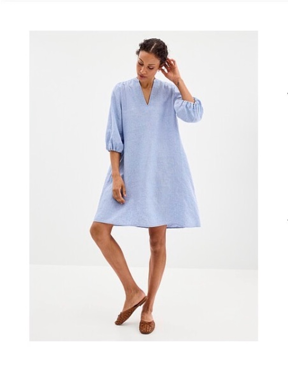 100% European linen dress